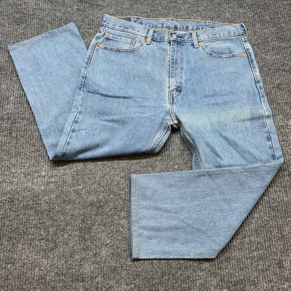 Levi's Other - Levi's 505 38x26 Regular Fit Straight Leg Jeans Light Wash Classic Denim